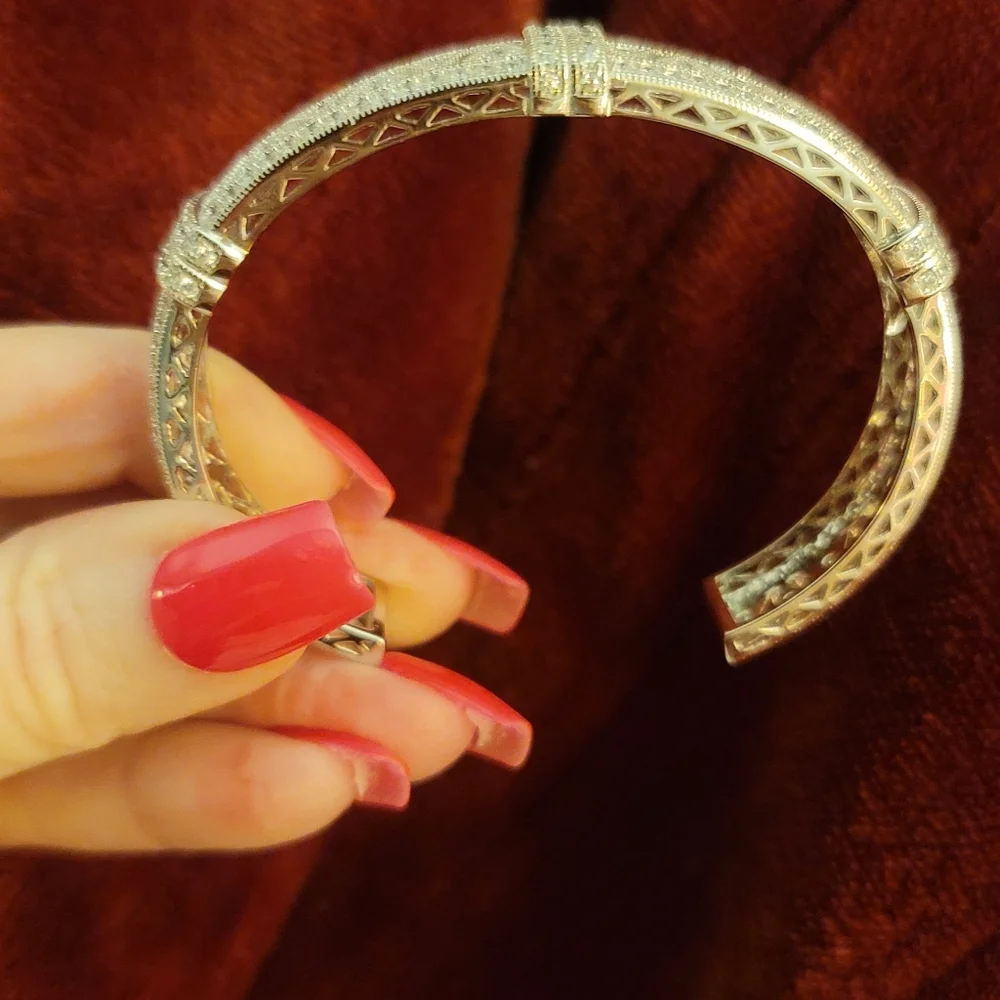Ross-Simons Silver Bracelet W/ Jewelry Bag & Box